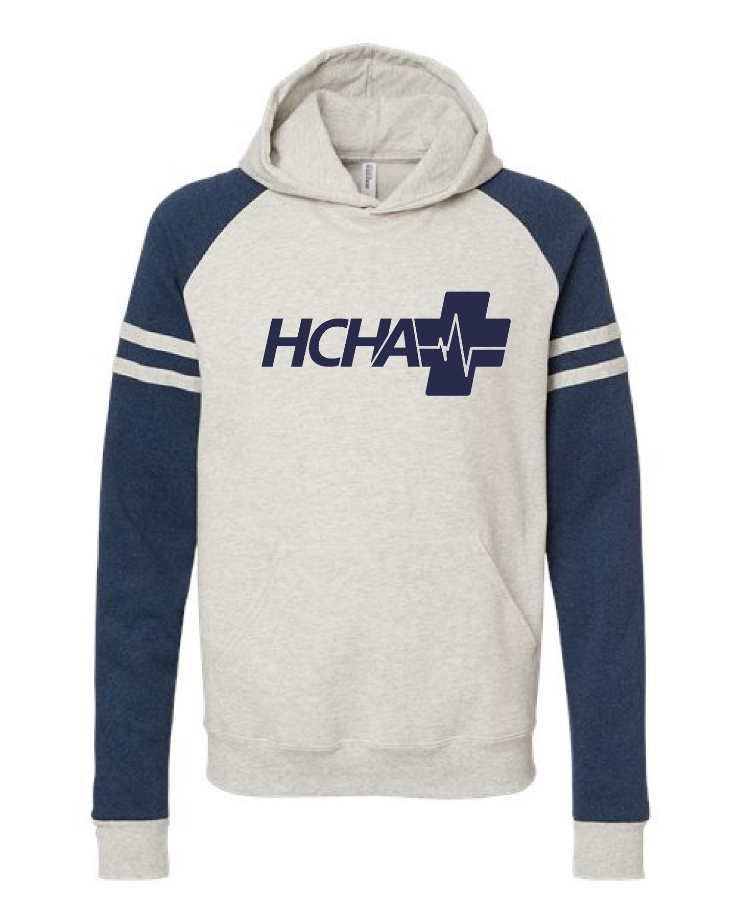 Varsity Color blocked Raglan Hooded Sweatshirt - UNISEX