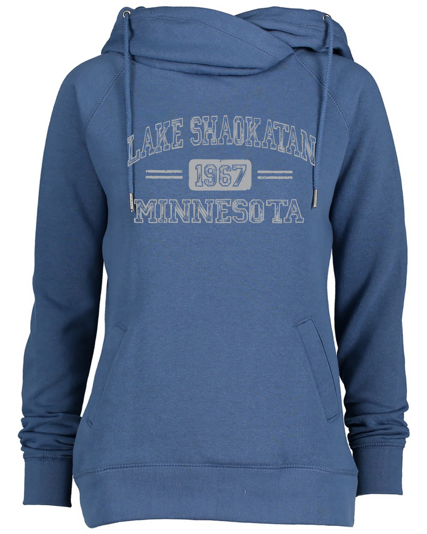 EZ329 EZNA Ladies Classic Fleece Funnel Neck Pullover Hood