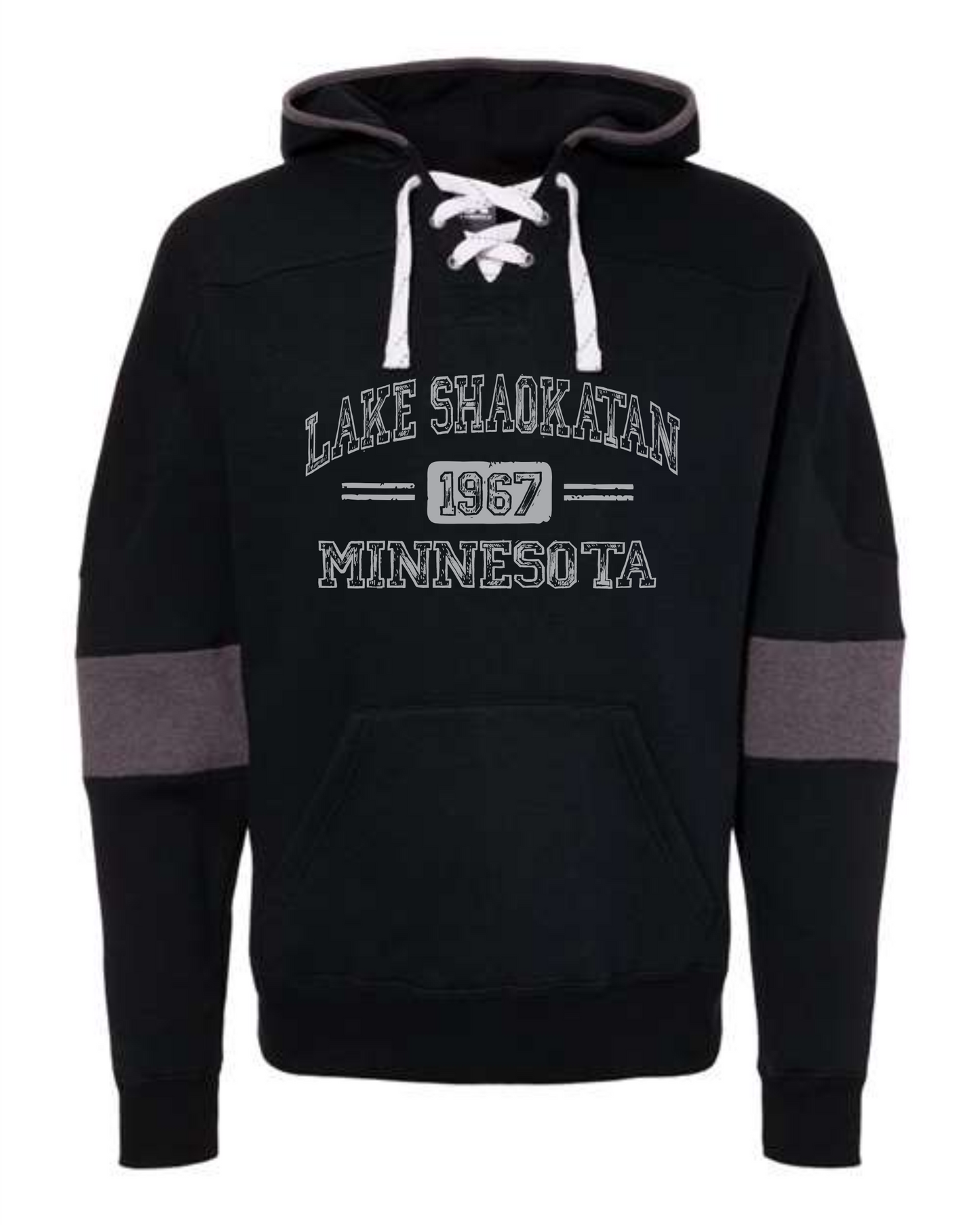 J. America - Sport Lace Color blocked Fleece Hooded Sweatshirt - 8832