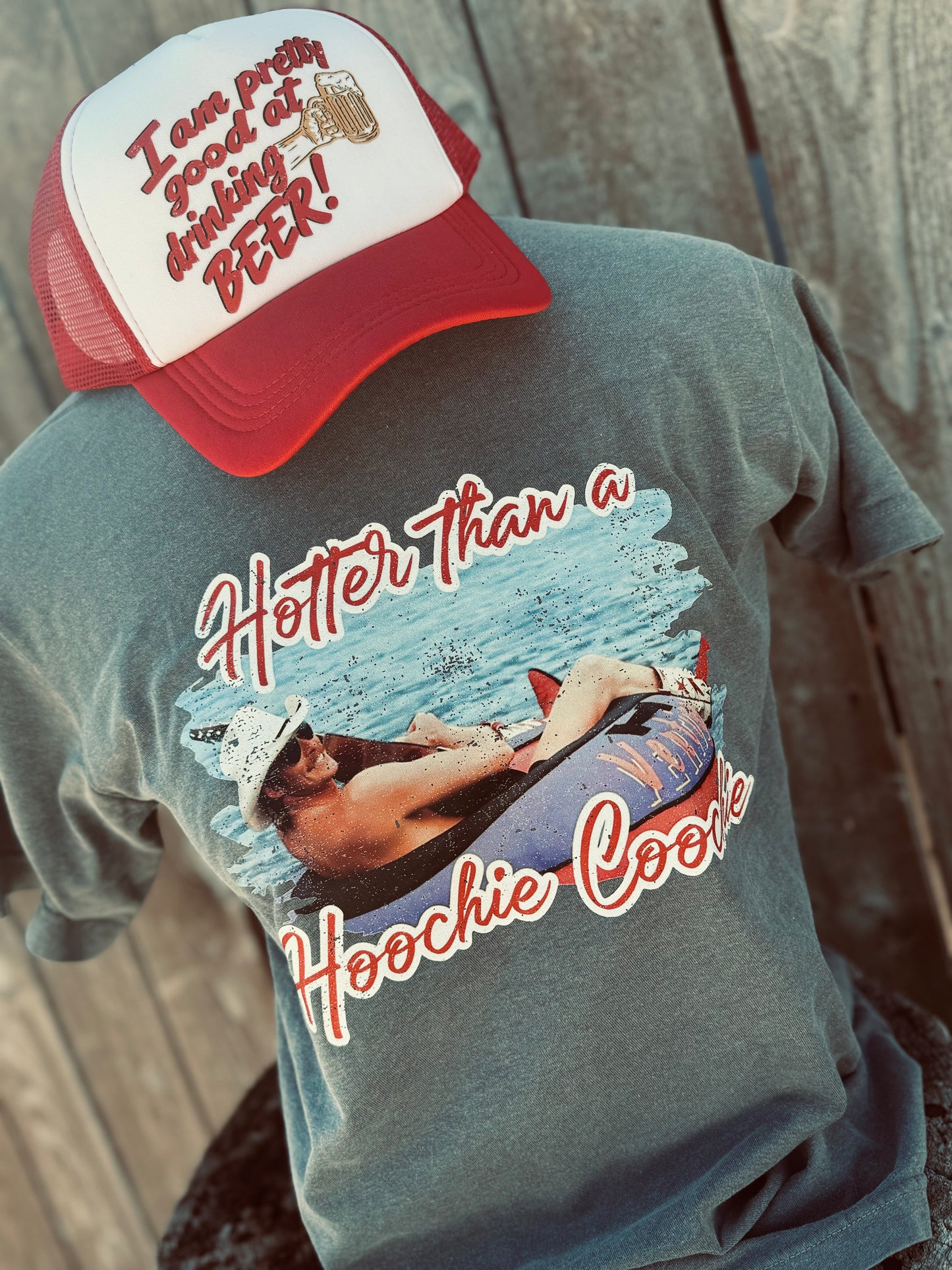 HOTTER THAN A HOOTCHIE COOCHIE VINTAGE WASH SHIRT