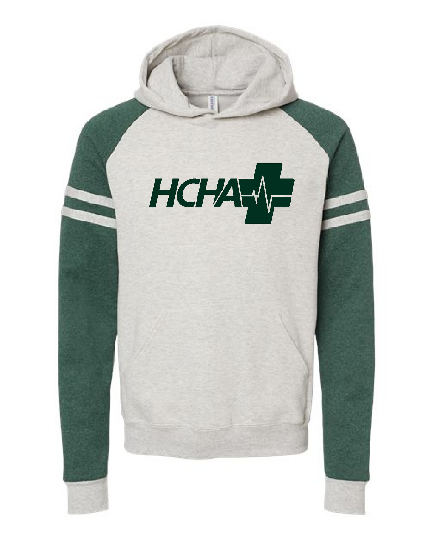 Varsity Color blocked Raglan Hooded Sweatshirt - UNISEX