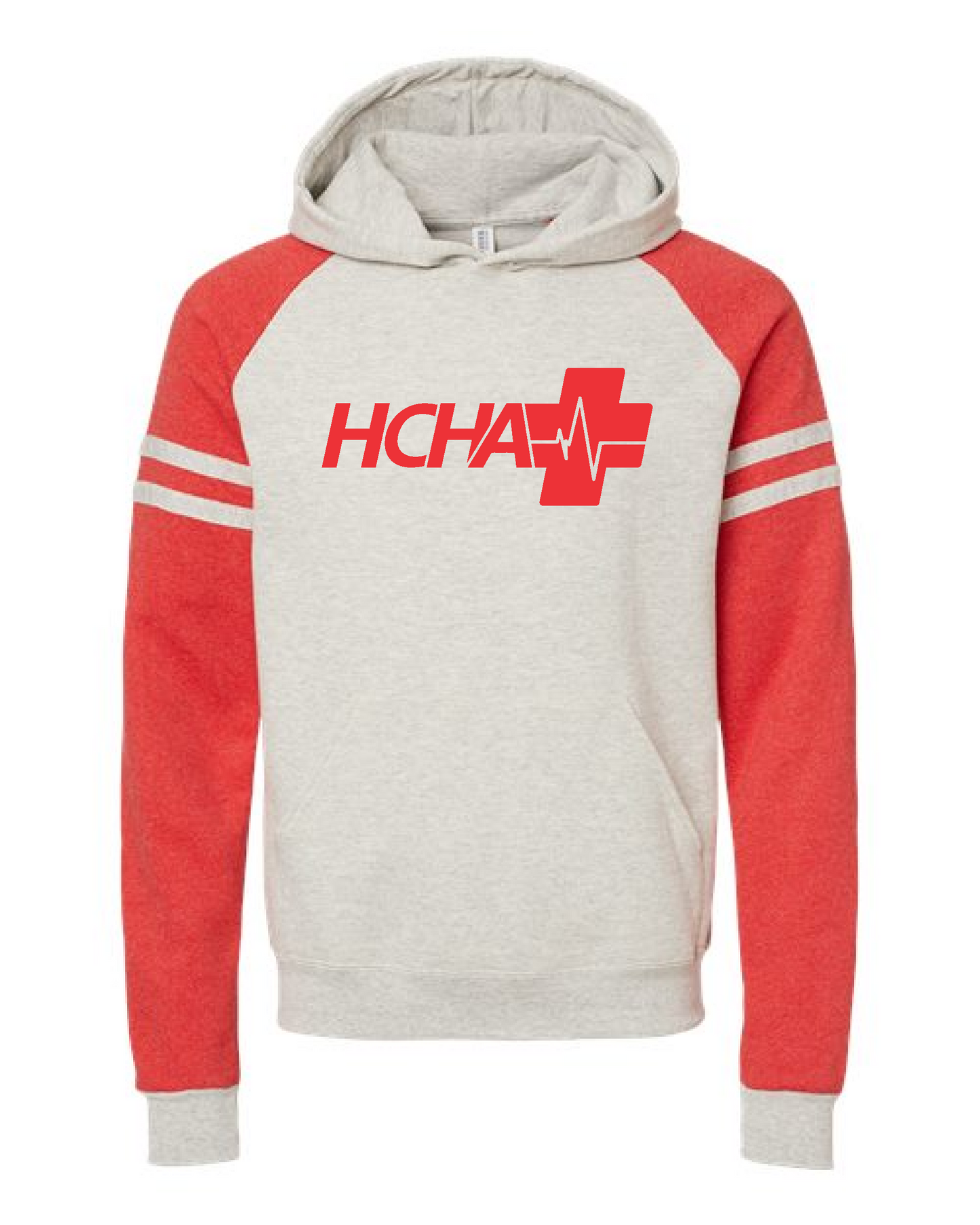 Varsity Color blocked Raglan Hooded Sweatshirt - UNISEX