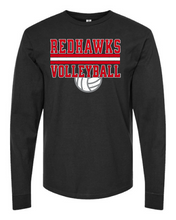 Load image into Gallery viewer, REDHAWKS - VOLLEYBALL - 2025 - ADULT - LONG SLEEVE T-SHIRTS
