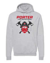 Load image into Gallery viewer, UNISEX / YOUTH - PORTER FIRE DEPARTMENT HOODED SWEATSHIRT
