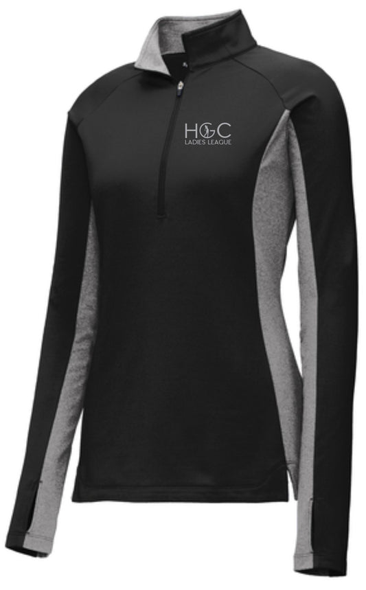 Sport-Tek - Ladies Sport-Wick - Stretch Contrast 1/4-Zip Pullover - LST854