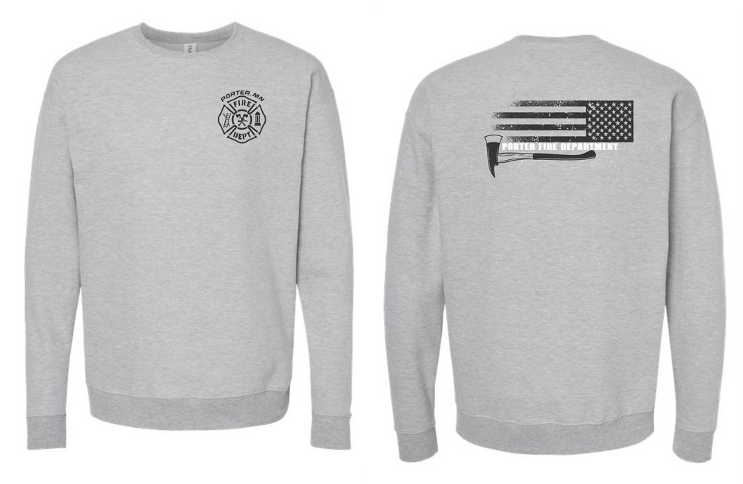 UNISEX - PORTER FIRE DEPARTMENT CREWNECK SWEATSHIRT