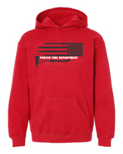 Load image into Gallery viewer, UNISEX / YOUTH - PORTER FIRE DEPARTMENT HOODED SWEATSHIRT
