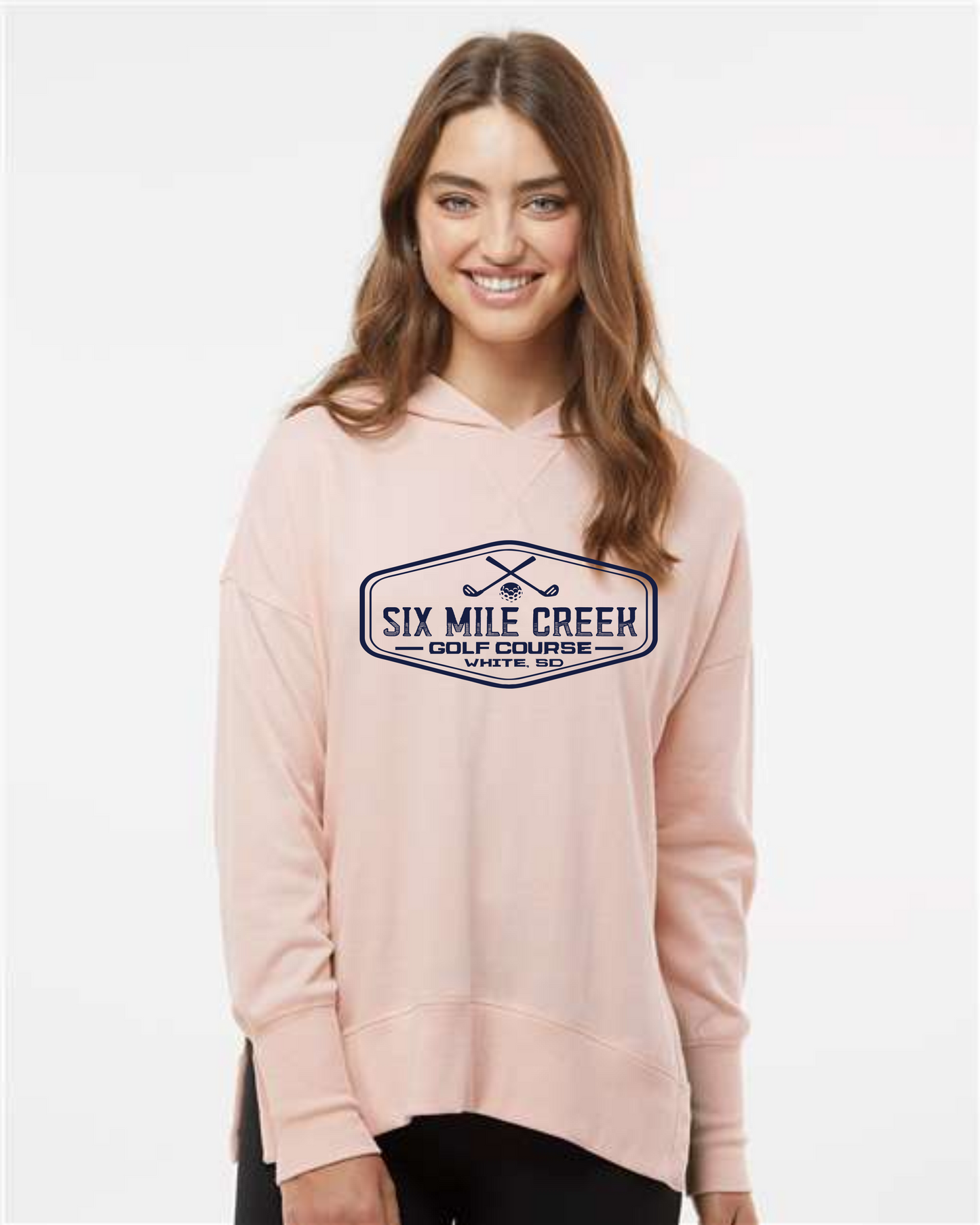 6MC-GC-WHITE SD - LADIES HOODIE/ SWEATSHIRT/ CREW NECK