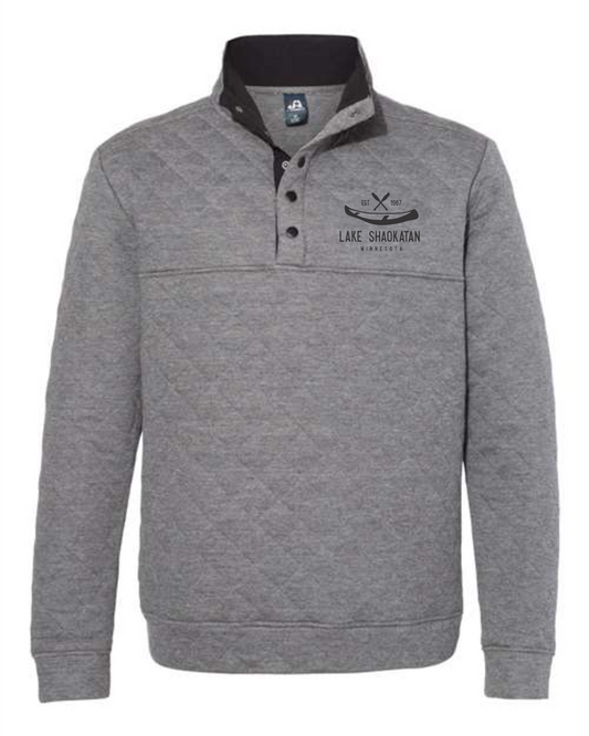 J. America - Triblend Quarter-Zip Sweatshirt - 8869 - EMBROIDERED