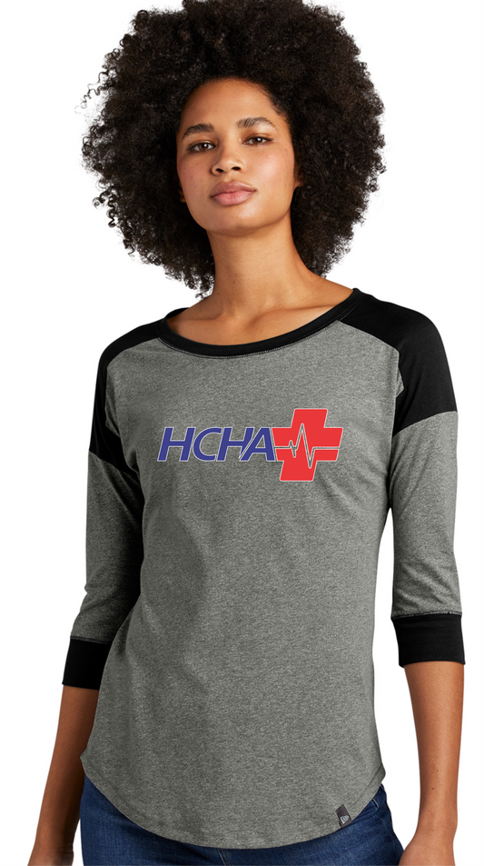 New Era® Ladies Heritage Blend 3/4-Sleeve Baseball Raglan Tee - LNEA104